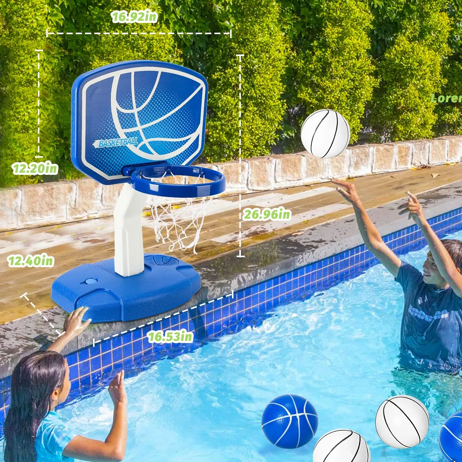 Mini Pool Basketball Hoop for Kids