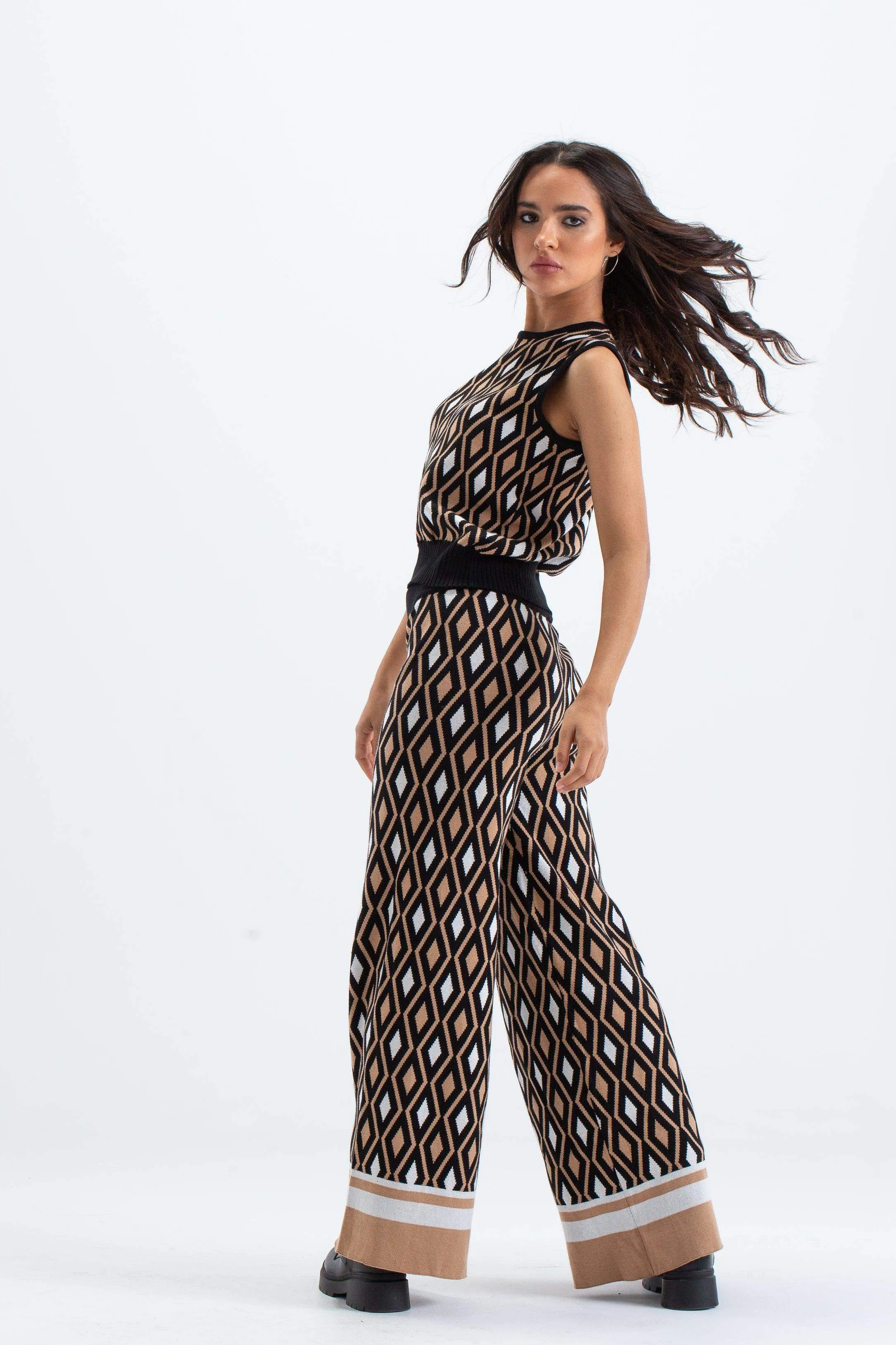 Multi Color Jacquard Pants