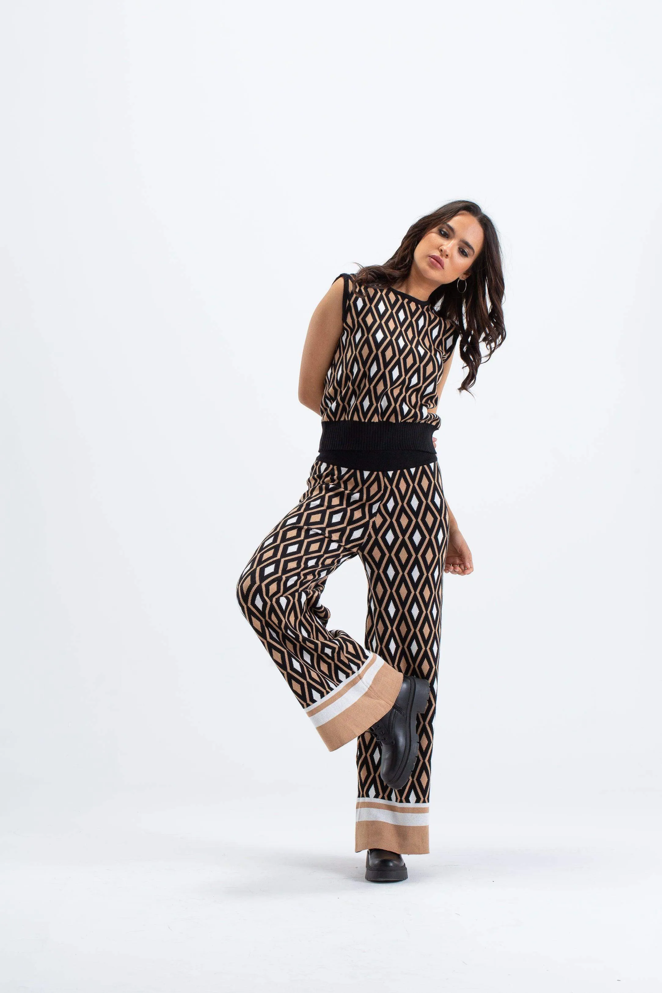 Multi Color Jacquard Pants