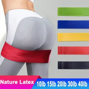 Nature Latex Rubber Gum Yoga Resistance Band Exercise Fitness Elastic Band Expander Hip Pilates Sport Training Workout Equipment