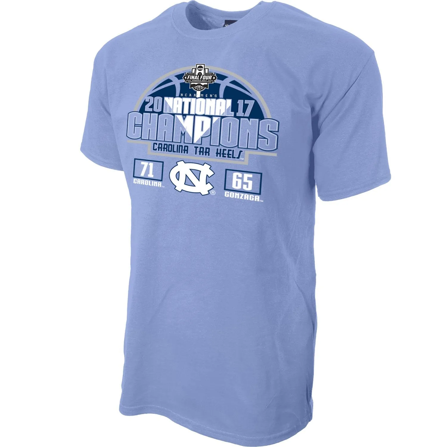 North Carolina Tar Heels 2017 College Basketball Champions Final Score T-Shirt