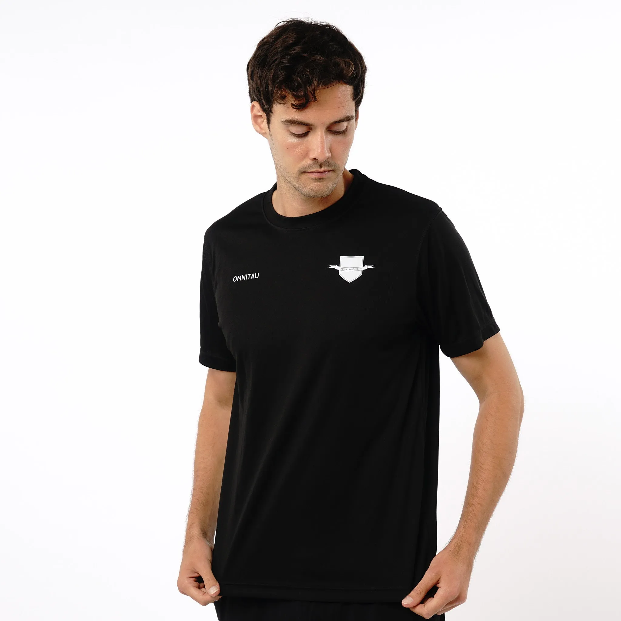 Omnitau Men's Core Multisport Crew Neck Playing Shirt - Black