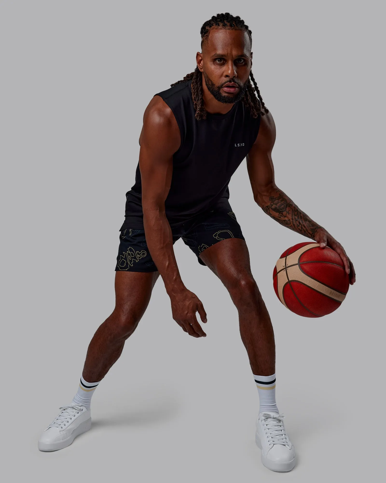 Patty Mills Challenger 6" Performance Shorts - Black-Vital Green