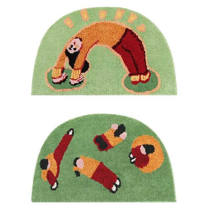 Quirky Yoga Poses Door Mat