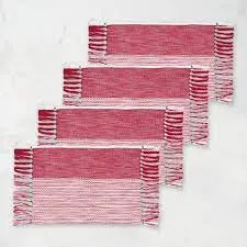 Red Holiday Placemats Set 4