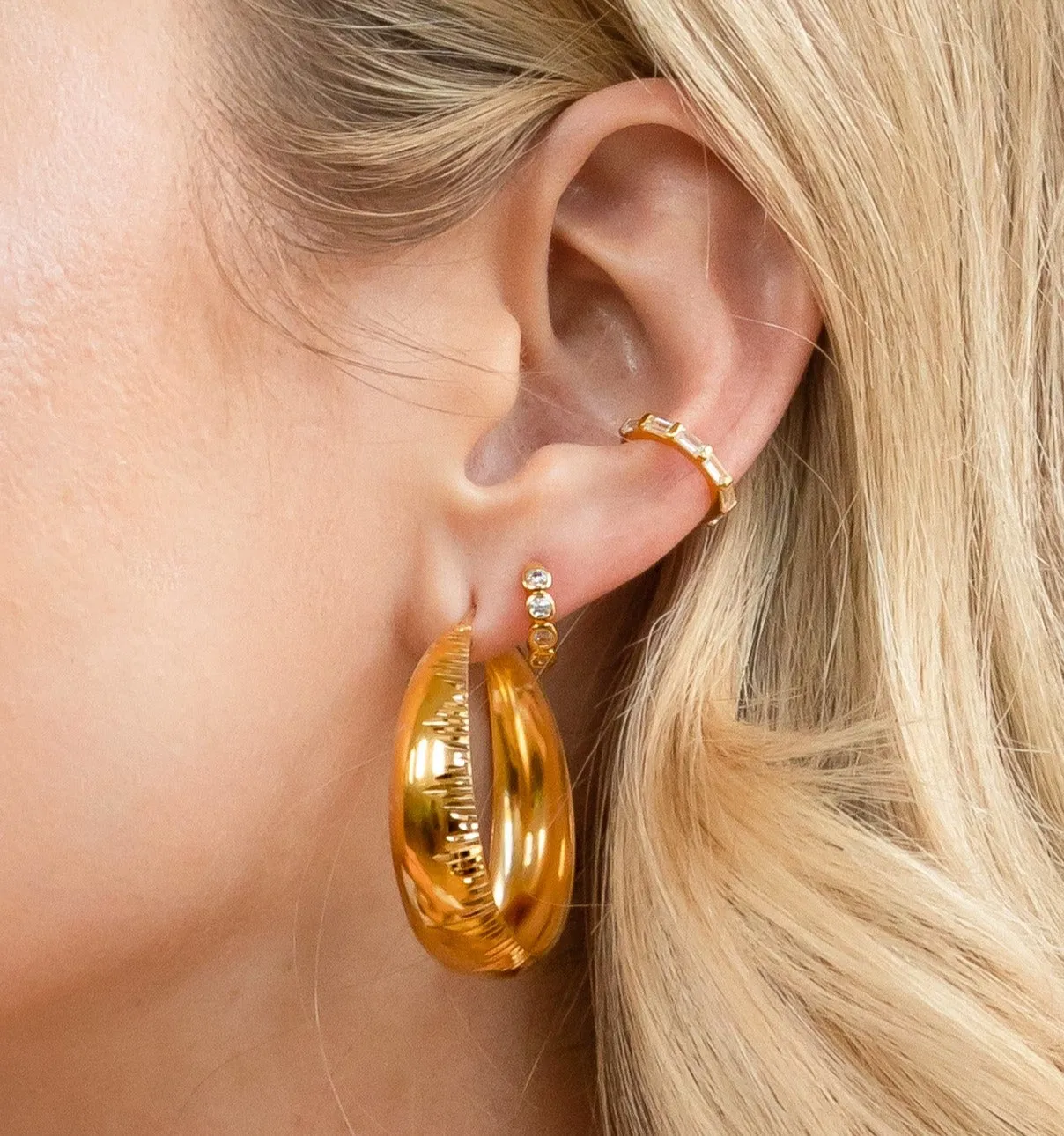 Round Hoop Earrings