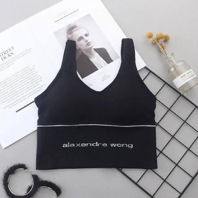 Seamless large size chest wrapping suspender plus size back tank top underwear bra gathering back fat mm sports tank top