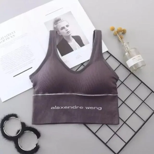 Seamless large size chest wrapping suspender plus size back tank top underwear bra gathering back fat mm sports tank top