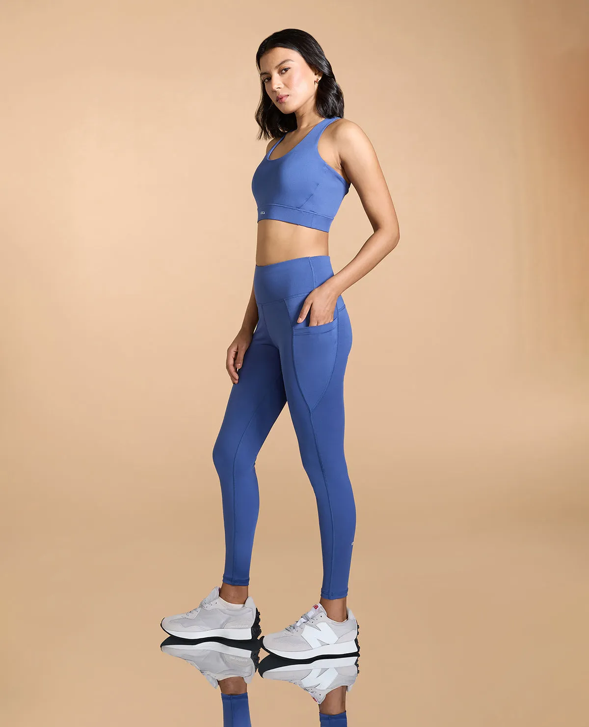 Strappy Sports Bra & Leggings Set in Second SKN Fabric