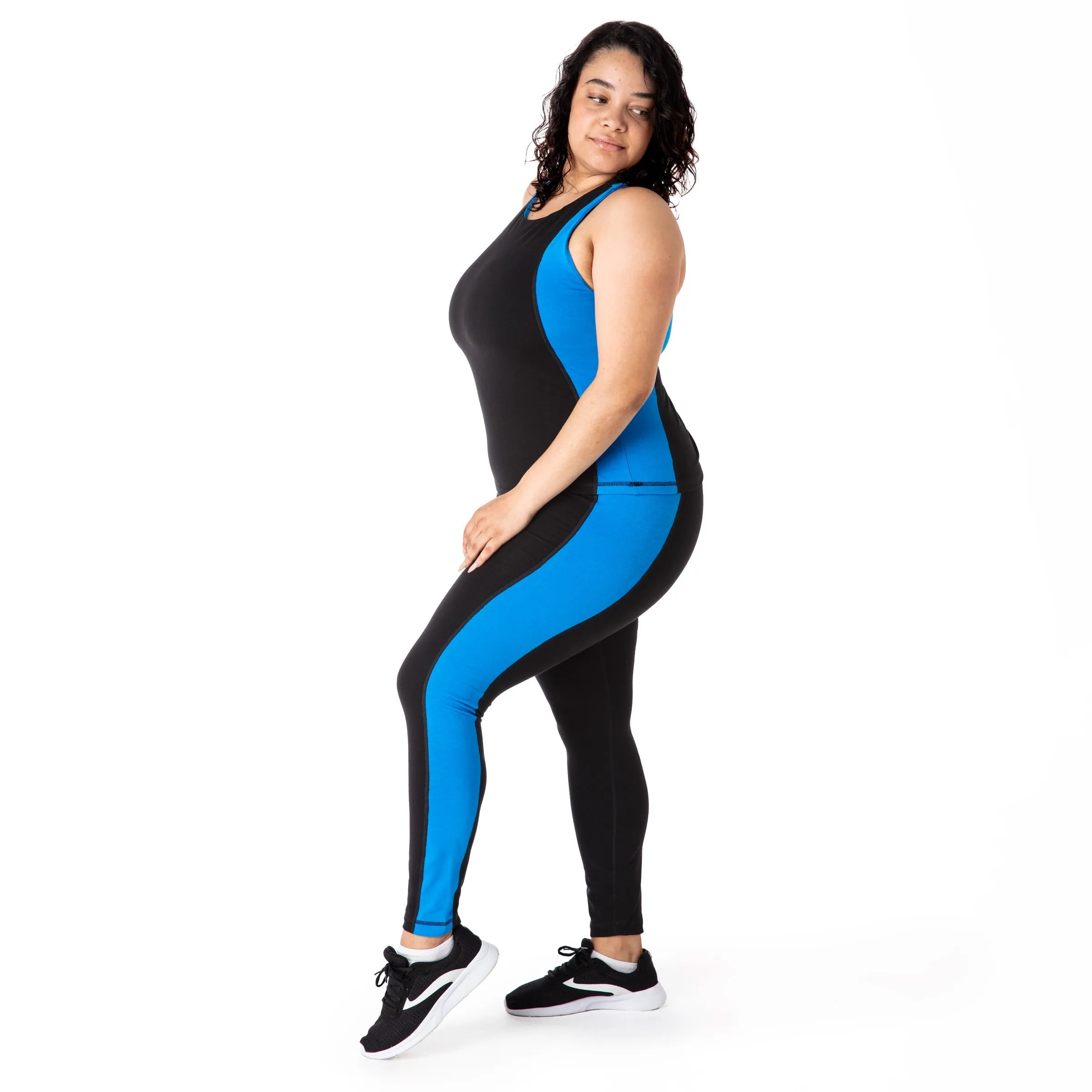 Teal Color Block Legging