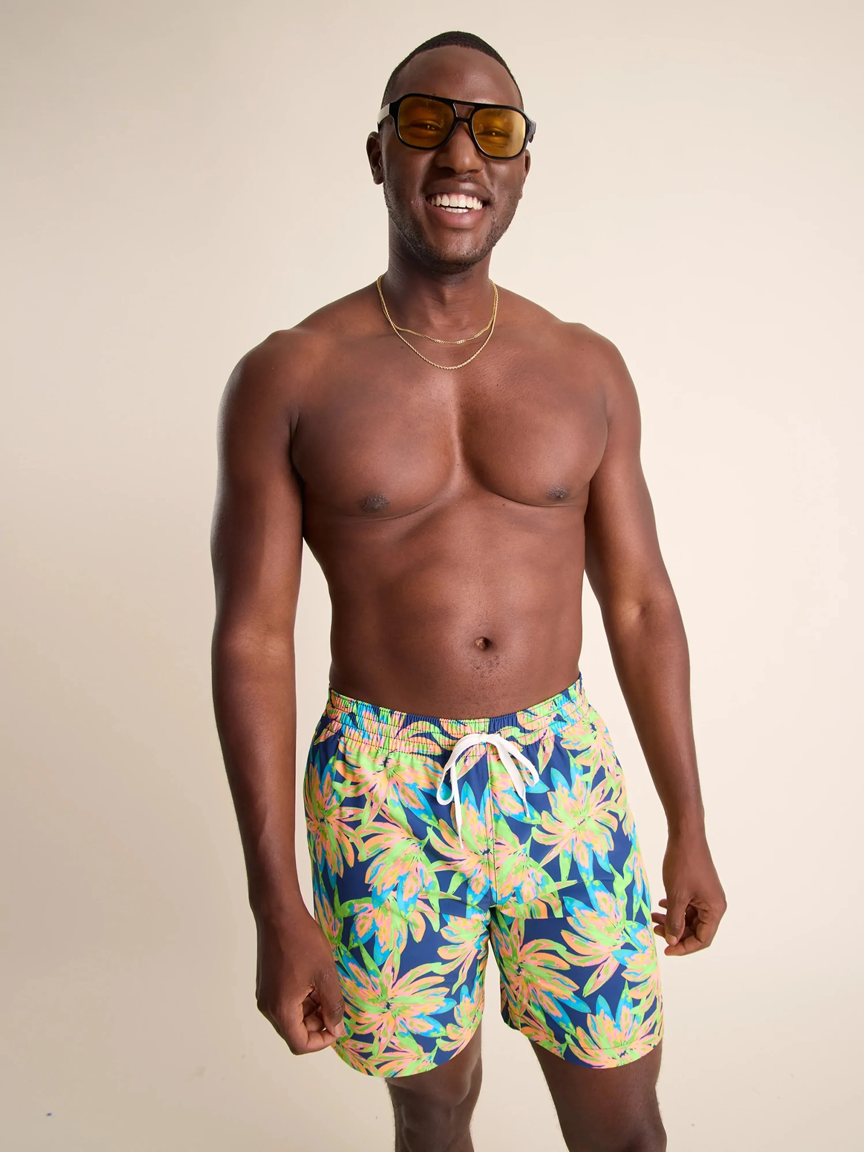 The Ocean Flowers 7" (Classic Lined Swim Trunk)