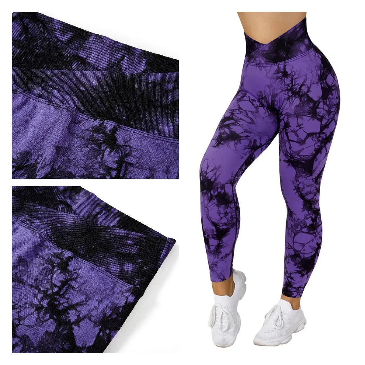 Tie Dye Fitness Legging Woman Push Up Workout Sport Leggings Women Scrunch Butt Female Outfit Gym Seamless Yoga pants wholesale