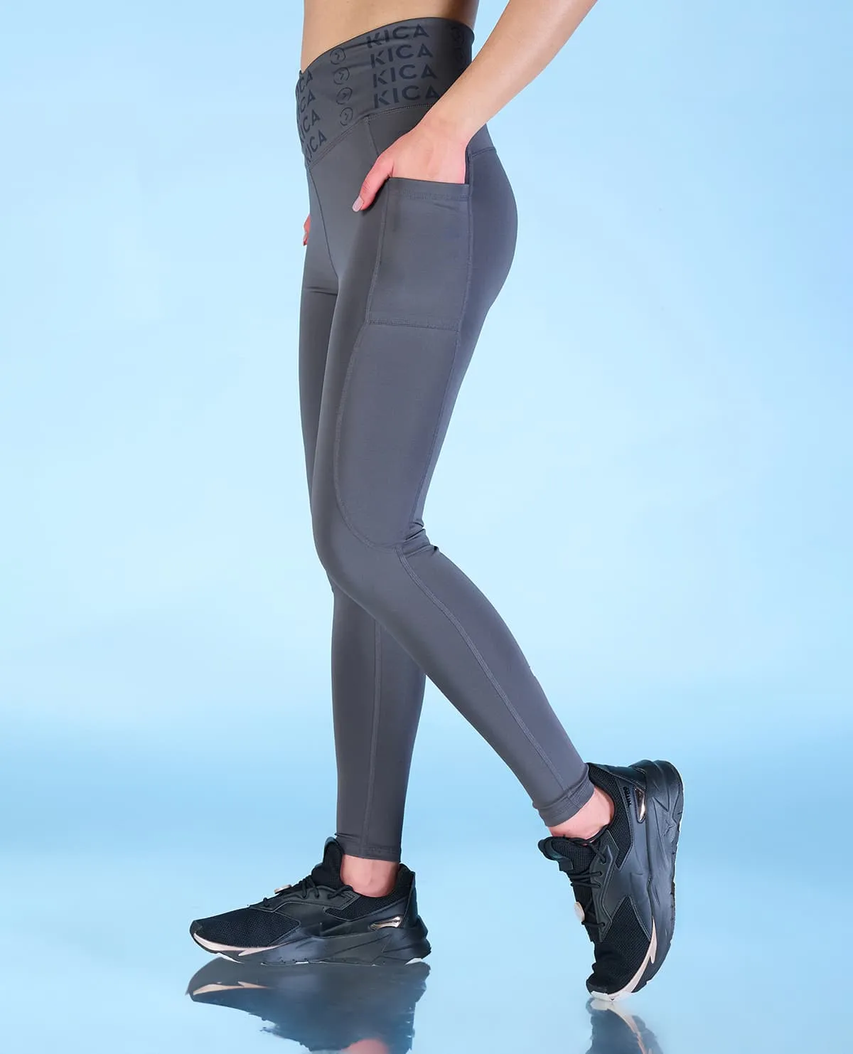 Women Cross Waist Mid Rise Leggings