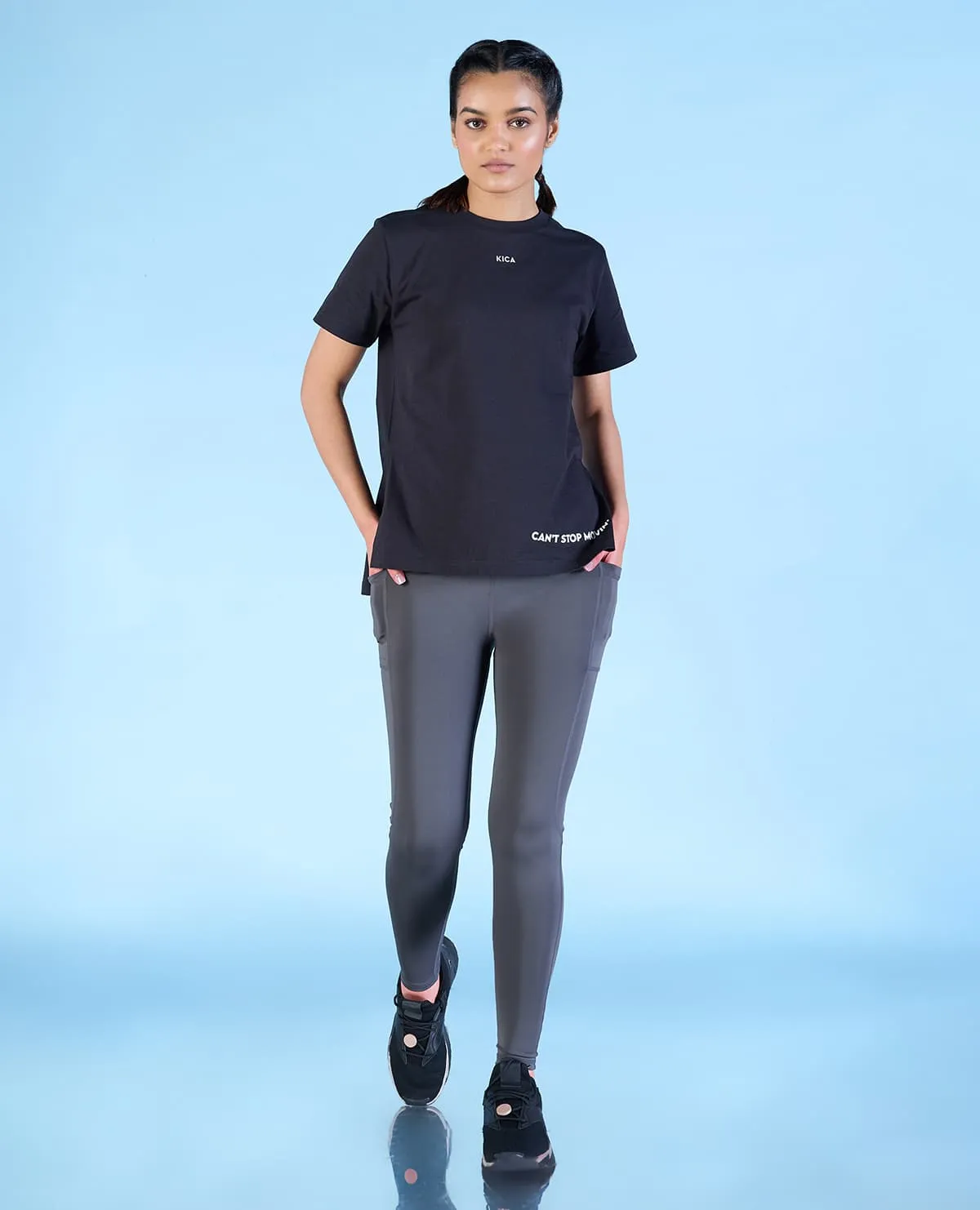 Women Cross Waist Mid Rise Leggings