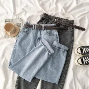 Women's Solid Color Jeans 590537 L